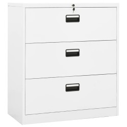 vidaXL Armario archivador de acero blanco 90x46x103 cm