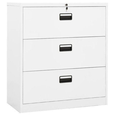 vidaXL Armario archivador de acero blanco 90x46x103 cm