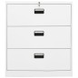 vidaXL Armario archivador de acero blanco 90x46x103 cm