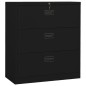 vidaXL Armario archivador de acero negro 90x46x103 cm vidaXL Armario archivador de acero negro 90x46x103 cm