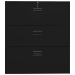 vidaXL Armario archivador de acero negro 90x46x103 cm