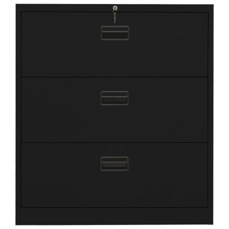 vidaXL Armario archivador de acero negro 90x46x103 cm