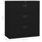 vidaXL Armario archivador de acero negro 90x46x103 cm vidaXL Armario archivador de acero negro 90x46x103 cm