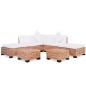 vidaXL Juego de sofás de 18 piezas ratán natural vidaXL Juego de sofás de 18 piezas ratán natural
