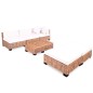 vidaXL Juego de sofás de 18 piezas ratán natural vidaXL Juego de sofás de 18 piezas ratán natural