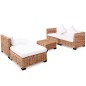 vidaXL Juego de sofás de 14 piezas ratán natural vidaXL Juego de sofás de 14 piezas ratán natural