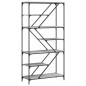 vidaXL Estantería madera de ingeniería y acero Sonoma gris 91x36x176cm vidaXL Estantería madera de ingeniería y acero Sonoma gris 91x36x176cm