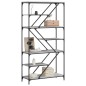 vidaXL Estantería madera de ingeniería y acero Sonoma gris 91x36x176cm vidaXL Estantería madera de ingeniería y acero Sonoma gris 91x36x176cm