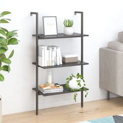 vidaXL Estantería inclinada de 3 niveles negro 64x35x120,5 cm