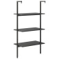 vidaXL Estantería inclinada de 3 niveles negro 64x35x120,5 cm vidaXL Estantería inclinada de 3 niveles negro 64x35x120,5 cm