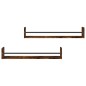 vidaXL Estantes de pared con barras 2 uds roble ahumado 80x16x14 cm vidaXL Estantes de pared con barras 2 uds roble ahumado 80x16x14 cm