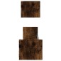 vidaXL Estantes de pared con barras 2 uds roble ahumado 80x16x14 cm vidaXL Estantes de pared con barras 2 uds roble ahumado 80x16x14 cm