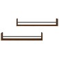 vidaXL Estantes de pared con barras 2 uds marrón roble 80x16x14 cm vidaXL Estantes de pared con barras 2 uds marrón roble 80x16x14 cm