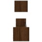 vidaXL Estantes de pared con barras 2 uds marrón roble 80x16x14 cm vidaXL Estantes de pared con barras 2 uds marrón roble 80x16x14 cm