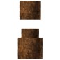 vidaXL Estantes de pared con barras 2 uds roble ahumado 60x16x14 cm vidaXL Estantes de pared con barras 2 uds roble ahumado 60x16x14 cm