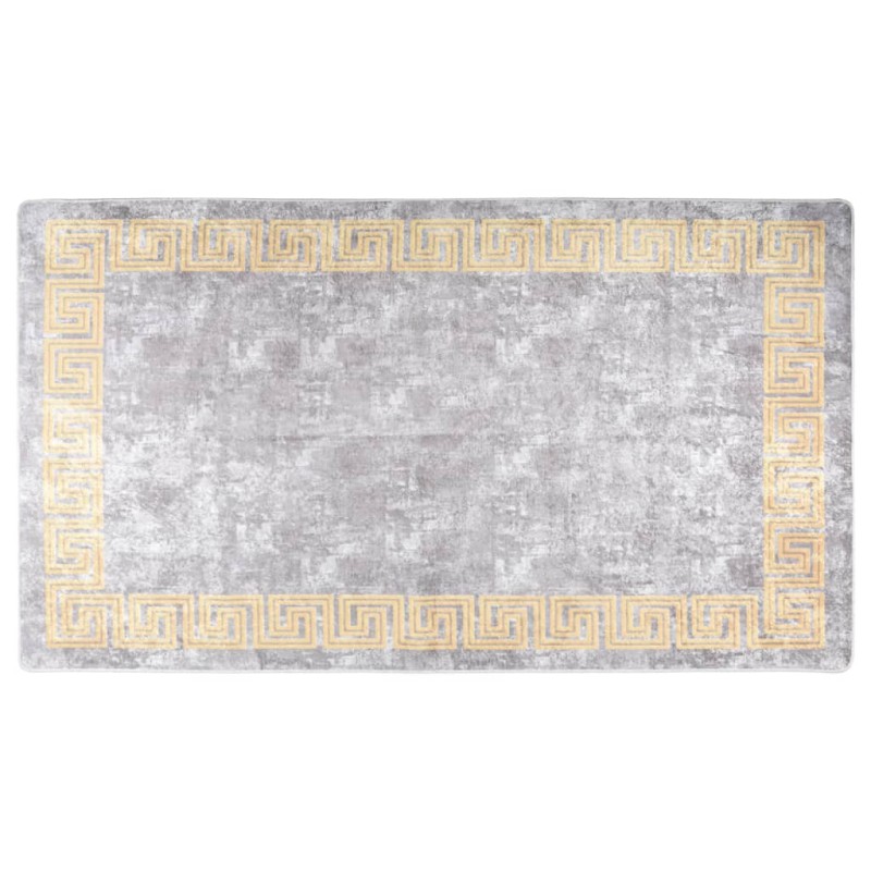 vidaXL Alfombra lavable antideslizante gris 190x300 cm vidaXL Alfombra lavable antideslizante gris 190x300 cm