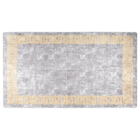 vidaXL Alfombra lavable antideslizante gris 190x300 cm