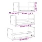 vidaXL Estantes pared con barras 3 pzas madera ingeniería marrón roble vidaXL Estantes pared con barras 3 pzas madera ingeniería marrón roble