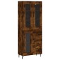 vidaXL Aparador alto madera contrachapada roble ahumado 69,5x34x180 cm vidaXL Aparador alto madera contrachapada roble ahumado 69,5x34x180 cm