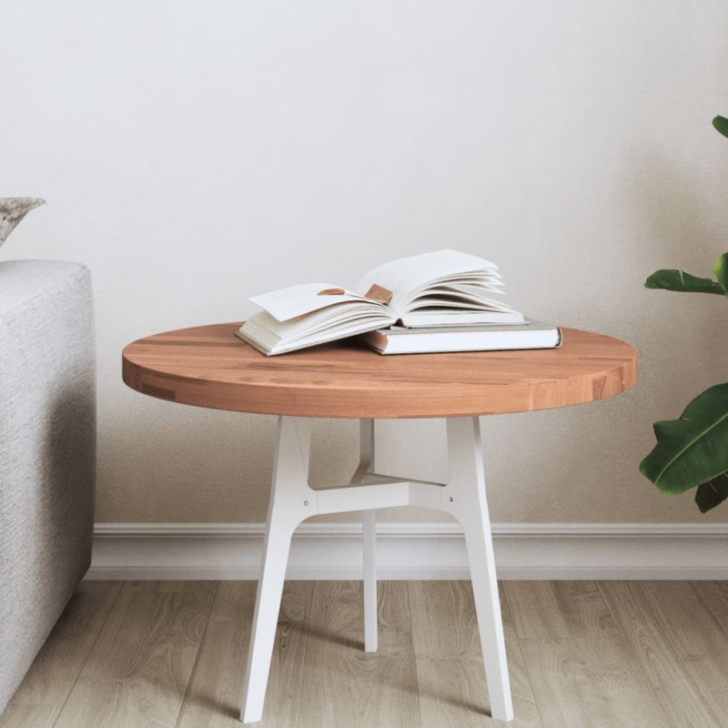 vidaXL Tablero redondo de madera maciza de haya Ø50x2,5 cm vidaXL Tablero redondo de madera maciza de haya Ø50x2,5 cm