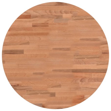 vidaXL Tablero redondo de madera maciza de haya Ø50x4 cm