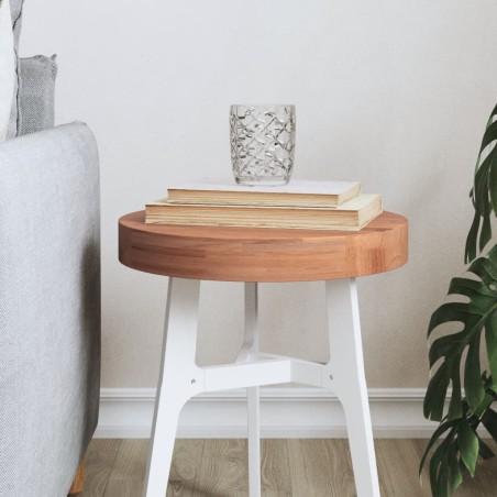 vidaXL Tablero redondo de madera maciza de haya Ø30x4 cm