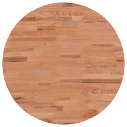 vidaXL Tablero redondo de madera maciza de haya Ø50x1,5 cm