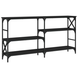 vidaXL Mesa consola madera de ingeniería negra 150x29x76,5 cm
