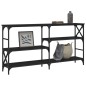 vidaXL Mesa consola madera de ingeniería negra 150x29x76,5 cm vidaXL Mesa consola madera de ingeniería negra 150x29x76,5 cm