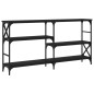 vidaXL Mesa consola madera de ingeniería negra 150x29x76,5 cm vidaXL Mesa consola madera de ingeniería negra 150x29x76,5 cm