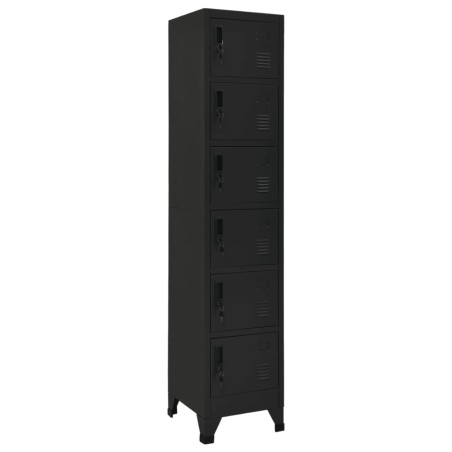 vidaXL Taquilla de acero negro 38x40x180 cm
