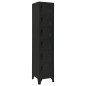 vidaXL Taquilla de acero negro 38x40x180 cm