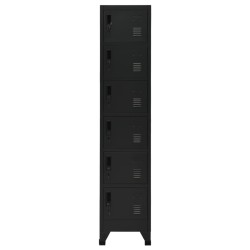 vidaXL Taquilla de acero negro 38x40x180 cm