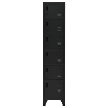 vidaXL Taquilla de acero negro 38x40x180 cm