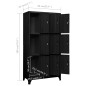 vidaXL Taquilla de acero negro 90x45x180 cm vidaXL Taquilla de acero negro 90x45x180 cm