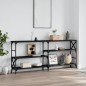 vidaXL Mesa consola madera de ingeniería negra 180x29x76,5 cm