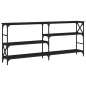 vidaXL Mesa consola madera de ingeniería negra 180x29x76,5 cm