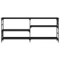 vidaXL Mesa consola madera de ingeniería negra 180x29x76,5 cm