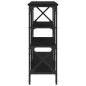 vidaXL Mesa consola madera de ingeniería negra 180x29x76,5 cm