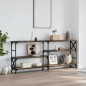 vidaXL Mesa consola madera de ingeniería roble ahumado 180x29x76,5 cm vidaXL Mesa consola madera de ingeniería roble ahumado 180x29x76,5 cm