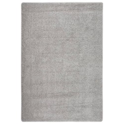 vidaXL Alfombra peluda antideslizante gris claro 120x170 cm