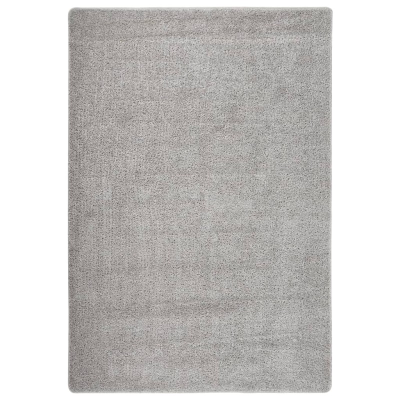 vidaXL Alfombra peluda antideslizante gris claro 120x170 cm vidaXL Alfombra peluda antideslizante gris claro 120x170 cm