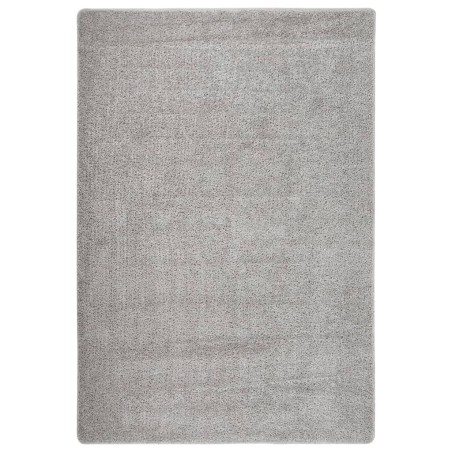 vidaXL Alfombra peluda antideslizante gris claro 120x170 cm