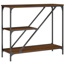 vidaXL Mesa consola madera de ingeniería marrón roble 88,5x30x75 cm