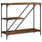 vidaXL Mesa consola madera de ingeniería roble ahumado 88,5x30x75 cm vidaXL Mesa consola madera de ingeniería roble ahumado 88,5x30x75 cm