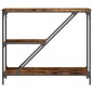 vidaXL Mesa consola madera de ingeniería roble ahumado 88,5x30x75 cm vidaXL Mesa consola madera de ingeniería roble ahumado 88,5x30x75 cm