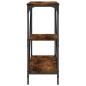 vidaXL Mesa consola madera de ingeniería roble ahumado 88,5x30x75 cm vidaXL Mesa consola madera de ingeniería roble ahumado 88,5x30x75 cm