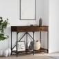 vidaXL Mesa consola madera de ingeniería marrón roble 100x39x78,5 cm