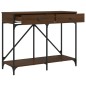 vidaXL Mesa consola madera de ingeniería marrón roble 100x39x78,5 cm