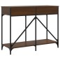 vidaXL Mesa consola madera de ingeniería marrón roble 100x39x78,5 cm